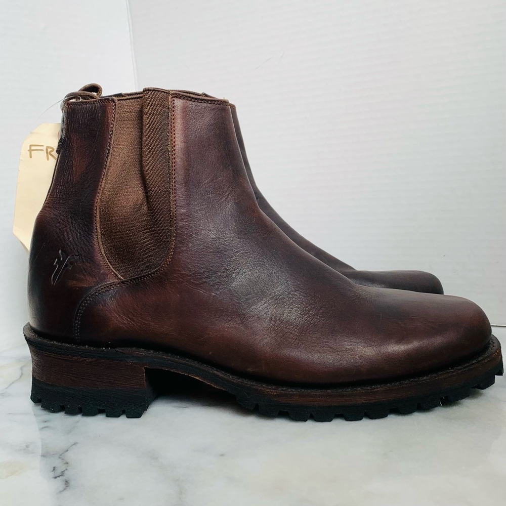 Frye Brown Lug Sole Chelsea Boots Size 11D